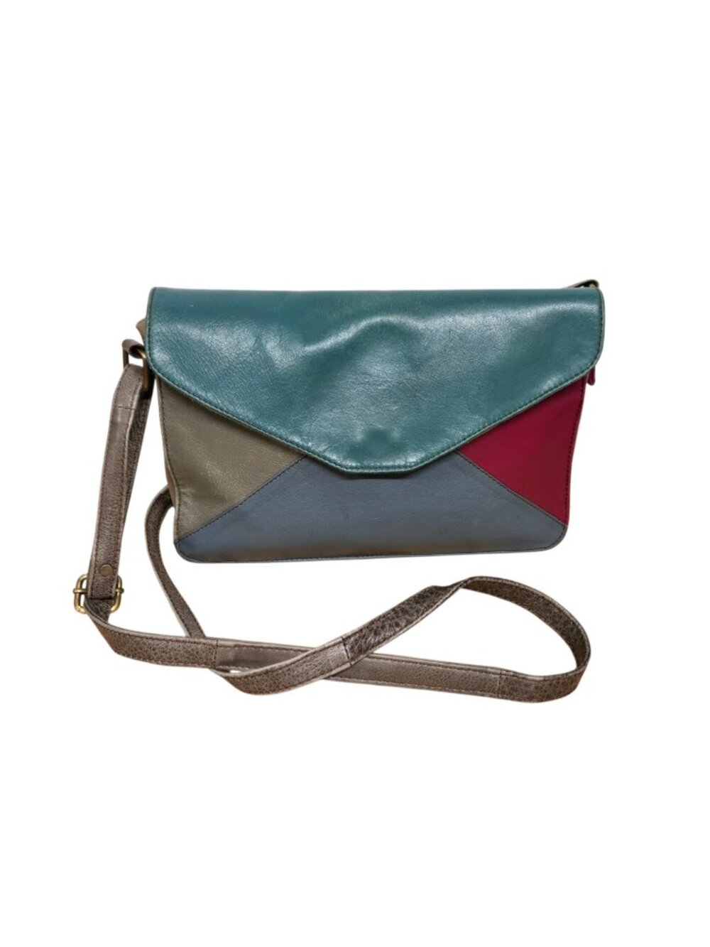 Soruka Colorblock Leather Crossbody Shoulder Bag  Y2K Cottagecore Grunge Indie